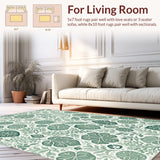 Ultra Soft Area Rug, Non Slip, Stain Resistant, Washable Area Rugs for Living Room, Bedroom, vintage insect pattern(Ivory) - ODIKA
