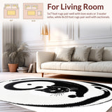 Non Slip Black and White Cat Bathroom(Black)