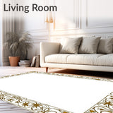 Vintage Garden Arabesque with Moody Wildflower and Scroll Embellishments(Gold)