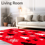 Snowflake Pine with Festive Starburst Motifs(Red)