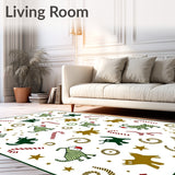 Cheerful Lighted Kitty Parade with Interlocking Christmas Icons(Green)