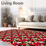 Abstract Mosaic with Playful Festive Confetti(Red)