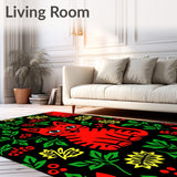 Cheerful Cat And Holly Berry With Festive Interlocking(Red)