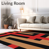 Modern Plaid Design with Interlocking Stripes and Contrasting(Black)