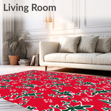 Yuletide Rose Briar Interlocking Floral Art(Red)