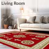 Elegant Heraldic Crest with Ornate Fleur de Accents(Red)