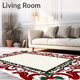 Yuletide Botanical Swirl Decorative Elegant Stylish(Red)