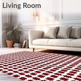 Winterfest Interlocking Grid with Pinecone Detailing(Red)