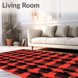 Winter Tartan Revival with Vintage Checkerboard(Red)