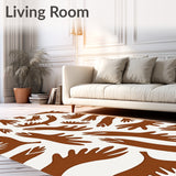 Faux Animal Hide with Authentic Leather Look Surface Texture(Brown)
