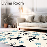 Cheerful Reindeer with Nordic Snowfall(Black)