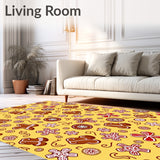 Gingerbread Cookie Motif with Cane Accents and Snowflake(Yellow)