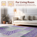 Ultra Soft Area Rug, Non Slip, Stain Resistant, Washable Area Rugs for Living Room, Bedroom, Kids Space Themed(Purple) - ODIKA