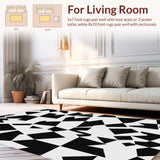 Abstract Patchwork Black & White Collage(Black)