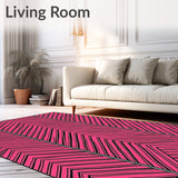 Cane Chevron Stripes with Zigzag Holiday Accents(Pink)