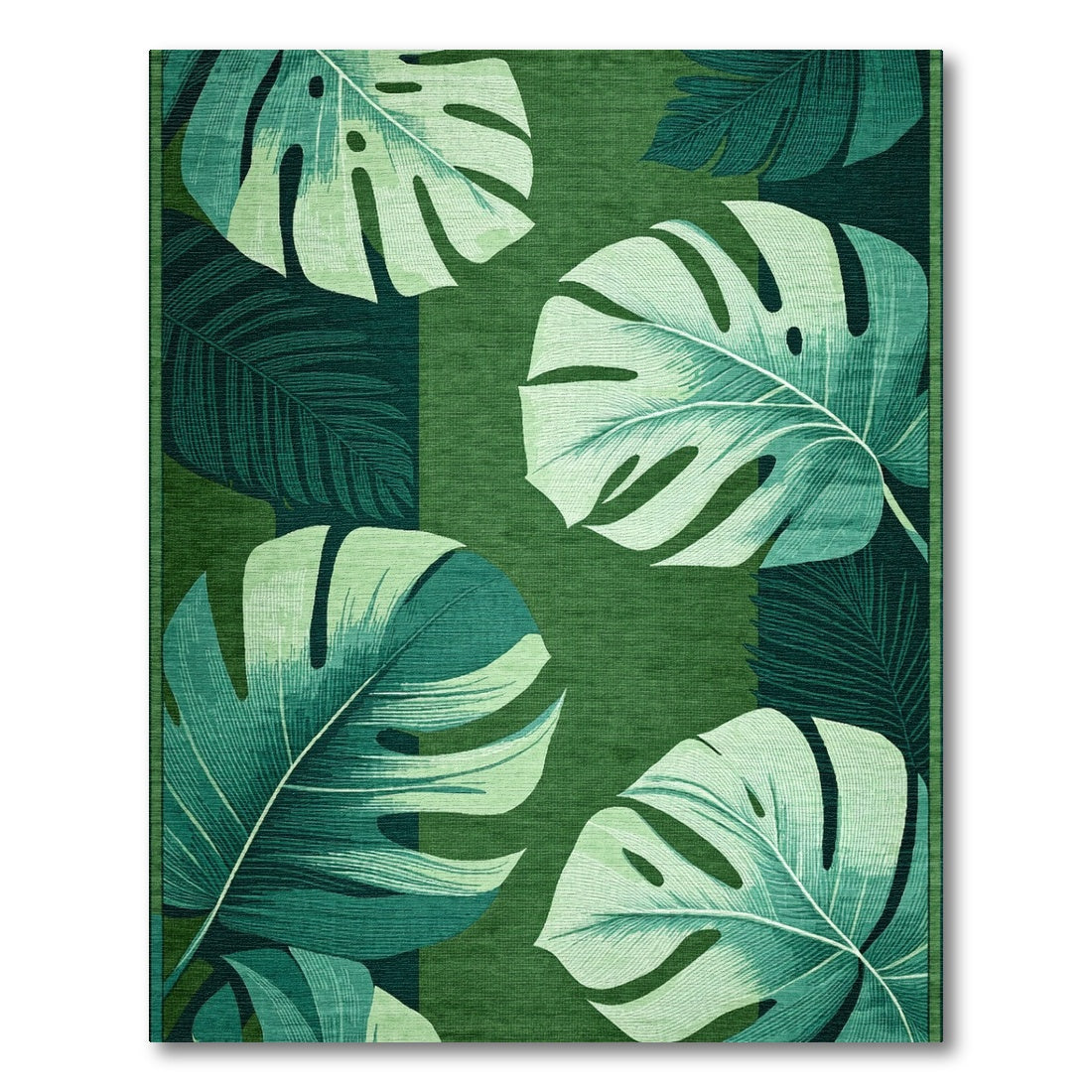 monstera leaf rug ODIKA Monstera Leaf Green Rug