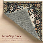 Ultra Soft Area Rug, Non Slip, Stain Resistant, Washable Area Rugs for Living Room, Bedroom, Boho Insect Print Non-Slip Playroom(Black) - ODIKA