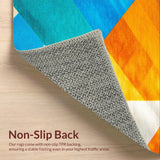Modern Abstract Colorful Yoga Mat(Orange)
