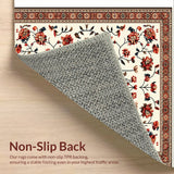 Floral Boho Low Pile(White)