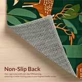 Abstract Green Jungle Playroom Non Slip(Green)