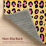 Fluffy Pink Leopard Decor(Yellow)