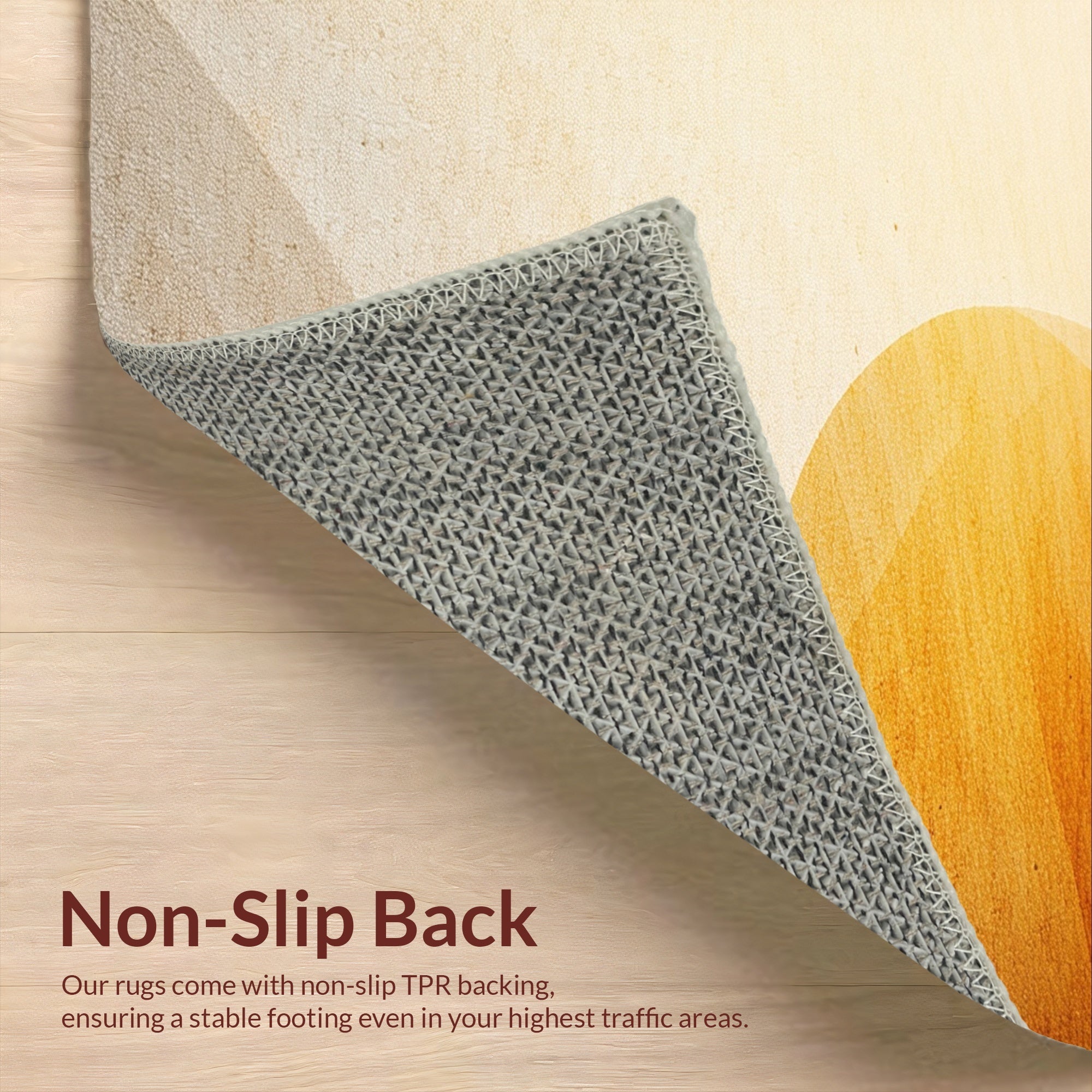 Ultra Soft Area Rug, Non Slip, Stain Resistant, Washable Area Rugs for Living Room, Bedroom, Viscose Fabric Plush(Beige) - ODIKA