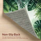 Tropical Green Botanical Kitchen Non Slip(Green)