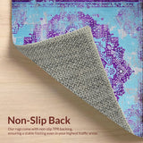 Boho Chic Distressed Area(Blue)