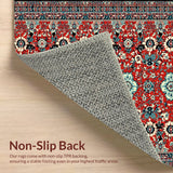 Boho Floral Non Slip(Red)