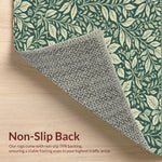 Ultra Soft Area Rug, Non Slip, Stain Resistant, Washable Area Rugs for Living Room, Bedroom, Vintage Woodcut Print(Green) - ODIKA