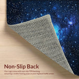 Ultra Soft Area Rug, Non Slip, Stain Resistant, Washable Area Rugs for Living Room, Bedroom, Galaxy Starry Sky Kids Playroom(Blue) - ODIKA