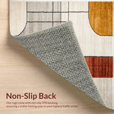 Modern Beige Hallway Runner(Beige)