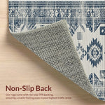Ultra Soft Area Rug, Non Slip, Stain Resistant, Washable Area Rugs for Living Room, Bedroom, Distressed Vintage Non-Slip Living Room(Blue) - ODIKA