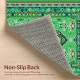 Vintage Boho Low Pile(Green)
