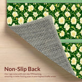 Boho Floral Low Pile(Green)
