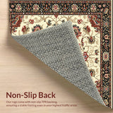 Traditional Floral Non Shedding(Beige)