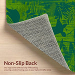 Ultra Soft Area Rug, Non Slip, Stain Resistant, Washable Area Rugs for Living Room, Bedroom, Abstract Jungle Animal(Green) - ODIKA