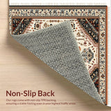 Ultra Soft Area Rug, Non Slip, Stain Resistant, Washable Area Rugs for Living Room, Bedroom, Boho Non-Shedding Living Room Rug(White) - ODIKA