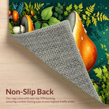 Vintage Mushroom Non Slip Kitchen Mat(Orange)