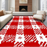 Merry Patchwork Plaid with Whimsical Gingerbread Trims(Red)