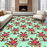 Artisan Laurel Interlocking Swirl with Festive Ornaments(Red)