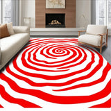 Swirling Vortex with Dynamic Spiral and Bold Center Focus(Red)