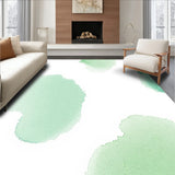 Abstract Watercolor Splash Motif Machine Floor Covering(Green)