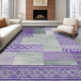 Ultra Soft Area Rug, Non Slip, Stain Resistant, Washable Area Rugs for Living Room, Bedroom, Kids Space Themed(Purple) - ODIKA