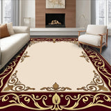 Wine Glass Motif with Interlocking Vine Scrollwork and Baroque Details(Gold)