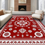 Festive Snowflake Medallion with Ornate Holiday Detailing(Red)