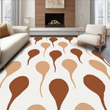 Modern Interlocking Spots with Abstract Animal Inspired Art(Brown)