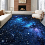 Ultra Soft Area Rug, Non Slip, Stain Resistant, Washable Area Rugs for Living Room, Bedroom, Galaxy Starry Sky Kids Playroom(Blue) - ODIKA