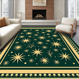 Abstract Fir Branches and Starburst Mosaic with Festive Detailing(Green)