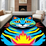 Electric Tabby Portrait Seasonal Floor with Integrated Features(Blue)